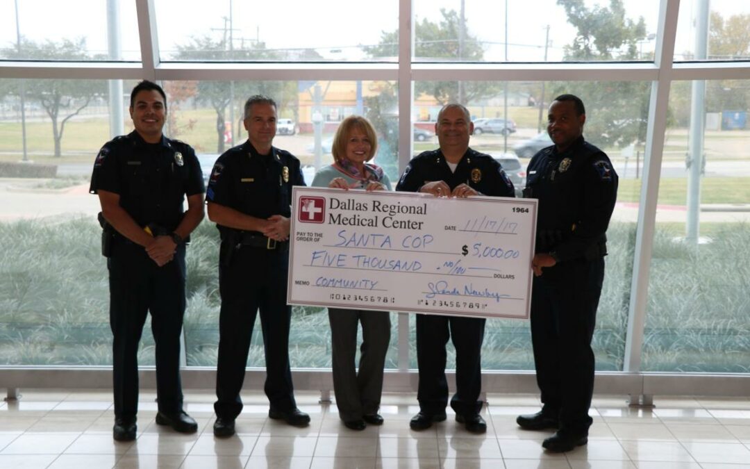 Dallas-Regional-Medical-Donates-to-Santa-Cop-Program